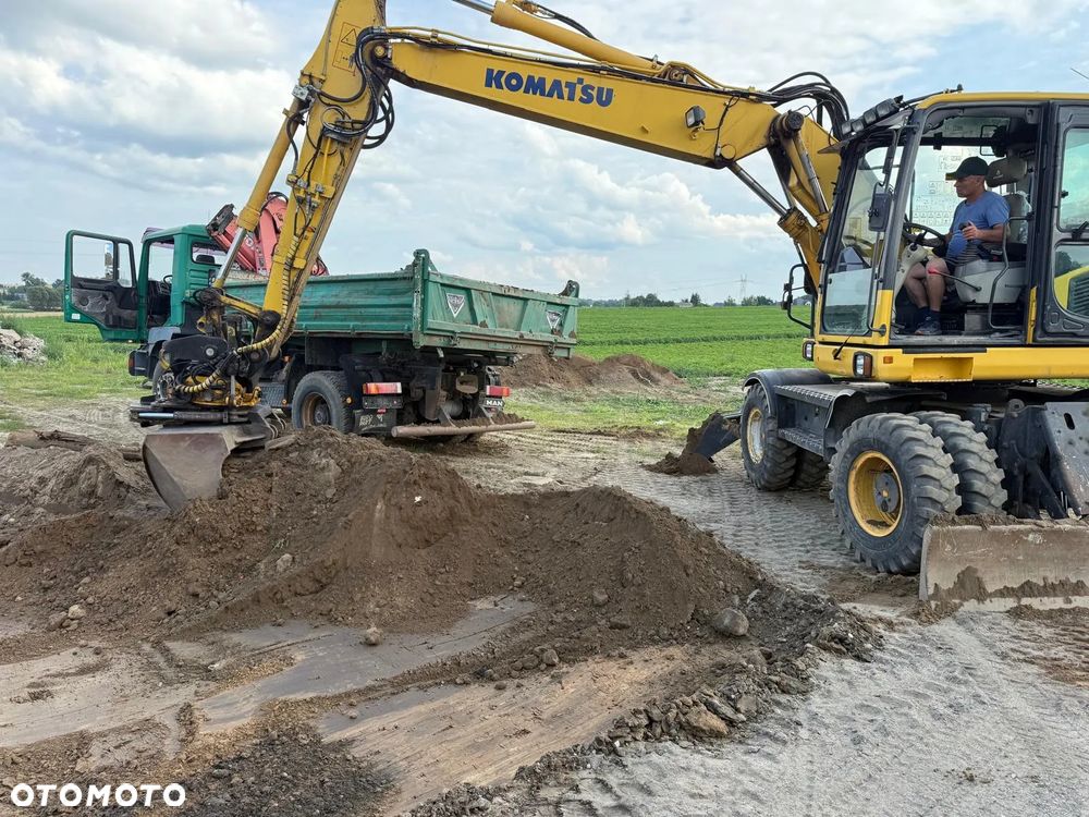 Komatsu Koparka kołowa Komatsu PW 148 Pług podpory Klima Centralne smarowanie Rototil Ramię 2 razy łamane PIĘKNA - 7