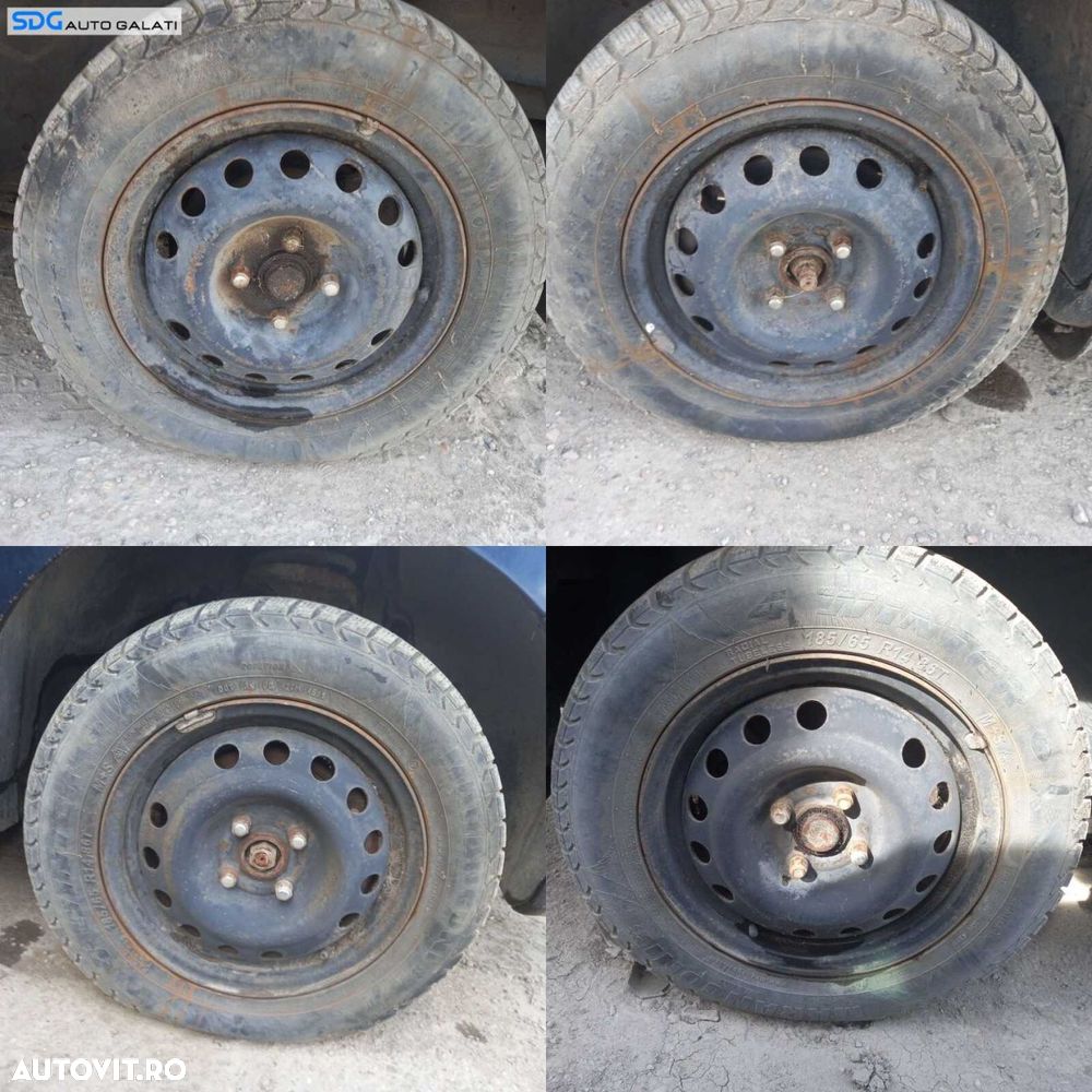 Set 4 Jante Roti Tabla 4x114,3 cu Anvelope Cauciucuri Iarna Dot 2011 Chevrolet Kalos 2002 - 2011 [C0970] - 1