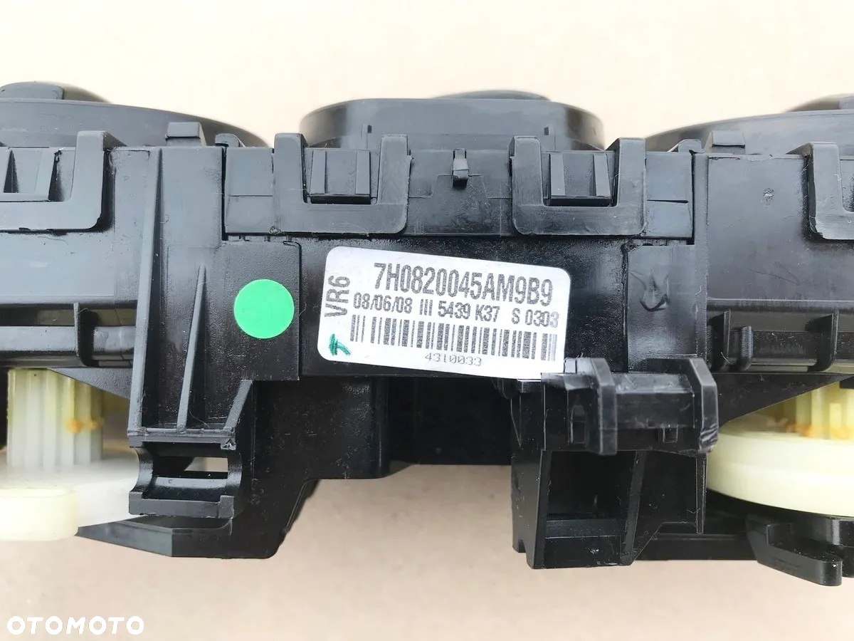 PANEL NAWIEWU PRZEŁĄCZNIK KLIMATYZACJI DMUCHAWY CZĘŚCI VW T5 CARAVELLE DOKA TRANSPORTER 7H0820045AM9B9 - 4