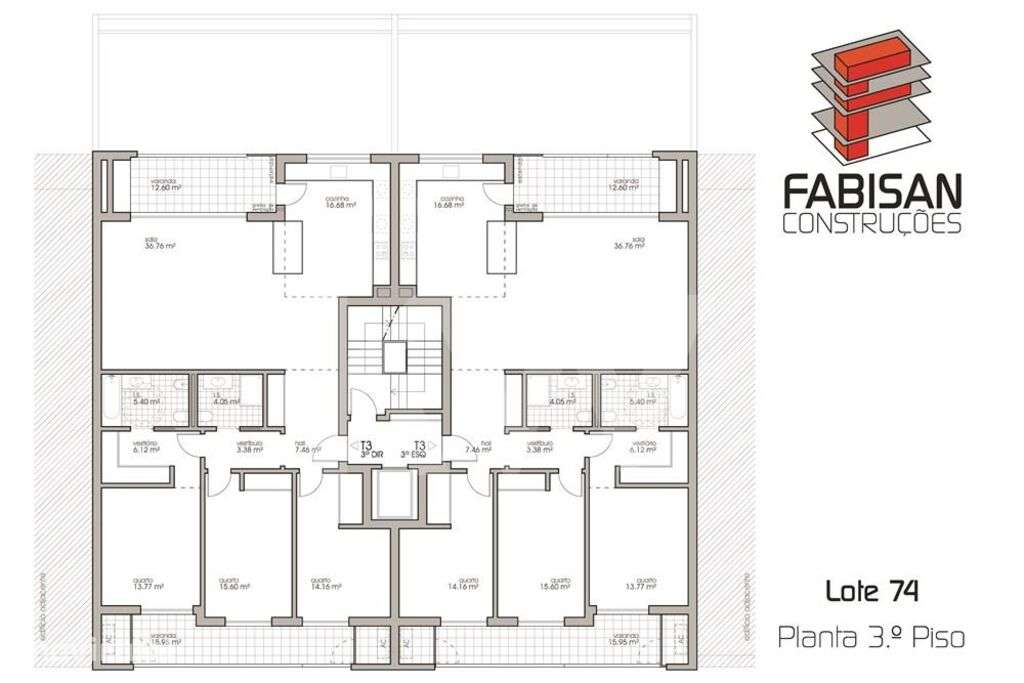 Apartamento T3 em construção, com garagem e varandas. Acabamentos de l - Grande imagem: 2/6