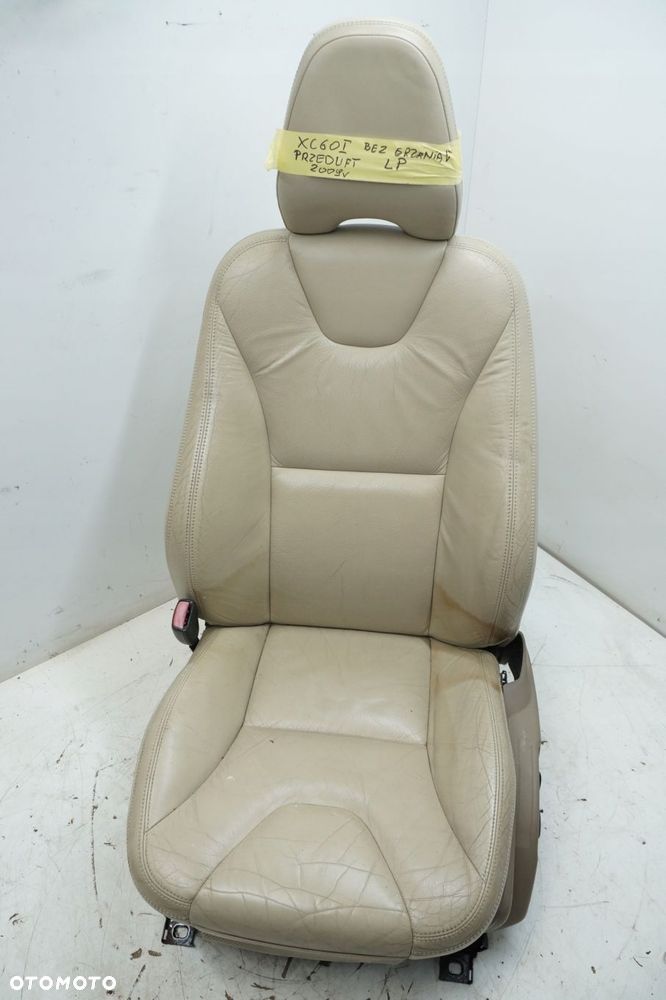 volvo xc60 fotel lewy przód lewy przedni grzany elektryczny beż - 3