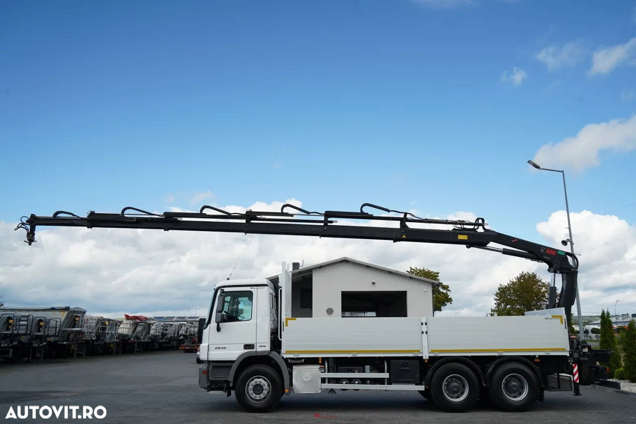 Mercedes-Benz ACTROS 2636 / 6x4 / CAROSERIE DE LIVRARE 6.5 M + HIAB HDS / PODEA REZISTENTĂ / RADIOCOMANDĂ / ROTATOARE / IMPORTAT - 3