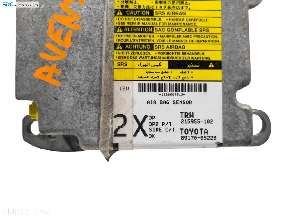 Unitate Modul Calculator Control Airbag Toyota Avensis T25 2003 - 2009 Cod 89170-05220 215955-102 [L5154] - 4