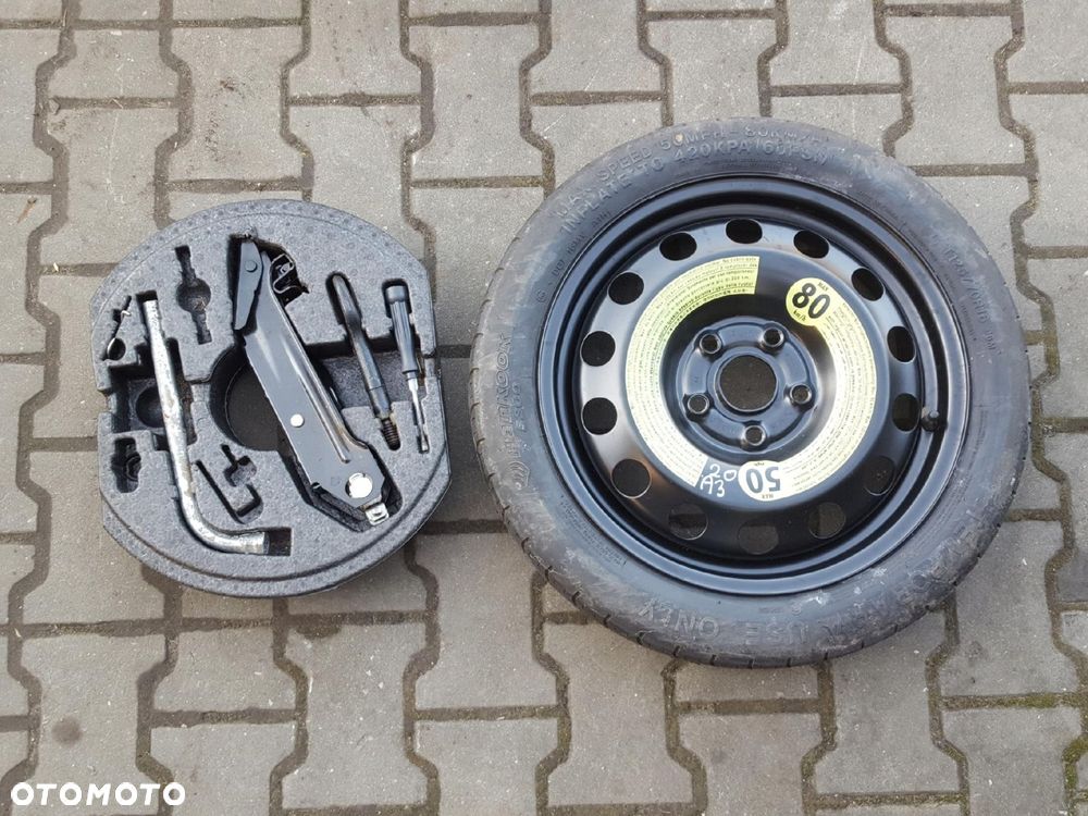 AUDI A3 8P SEAT LEON II ALTEA KOŁO DOJAZDOWE 16 5X112 LEWAREK - 1