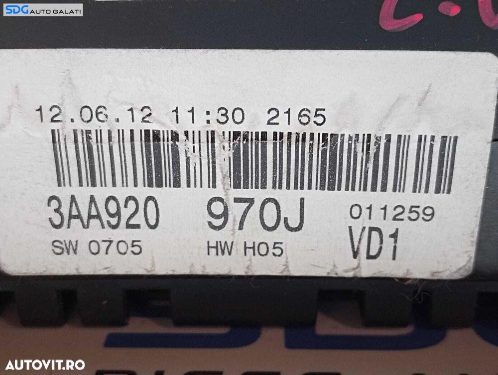 Kit Pornire ECU Calculator Motor Blocator Volan Calculator Confort Cip Cheie Cititor Cheie si Ceasuri Bord Volkswagen Passat B7 2.0 TDI 2010 - 2015 Cod 03L907309AE 3AA920970J 3AA959433B 3C0905843AD 3C0905861J [M3853] [M3854] [M3855] [M3856] [M3857] - 3