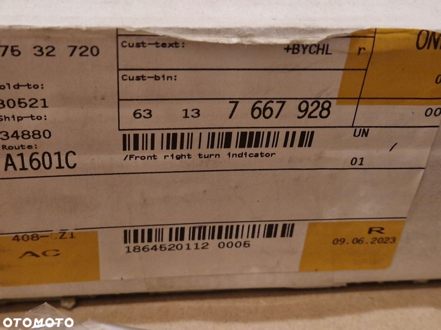 Lampa kierunkowskazu BMW F 650 63137667928 PRAWA NOWA OE MIGACZ KIERUNEK - 3