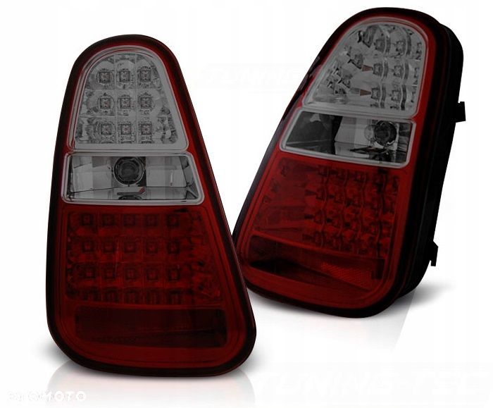 Lampa tyl kpl Tuning Red Smoke Diodowe Led Diody Mini Cooper r50 r52 r53 04 - 1