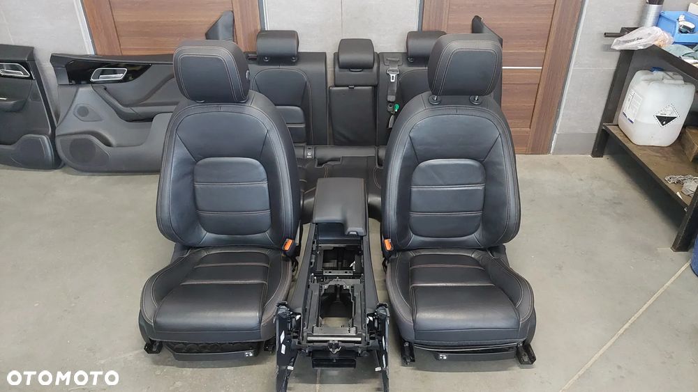 FOTELE PRZÓD TYŁ KOMPLET SKÓRA PLUS BOCZKI JAGUAR F-PACE R2018 EUROPA TUNEL PODŁOKIETNIKI - 1