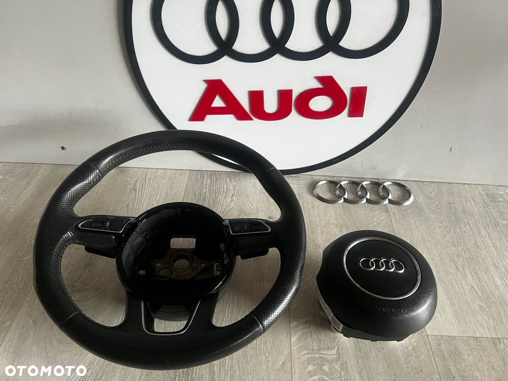 KIEROWNICA SKÓRZANA PIKOWANA MULTI ŁOPATKI AUDI Q7 4L LIFT 4L0419091 AS AIRBAG 4L0880201 AJ Z INSTALACJĄ