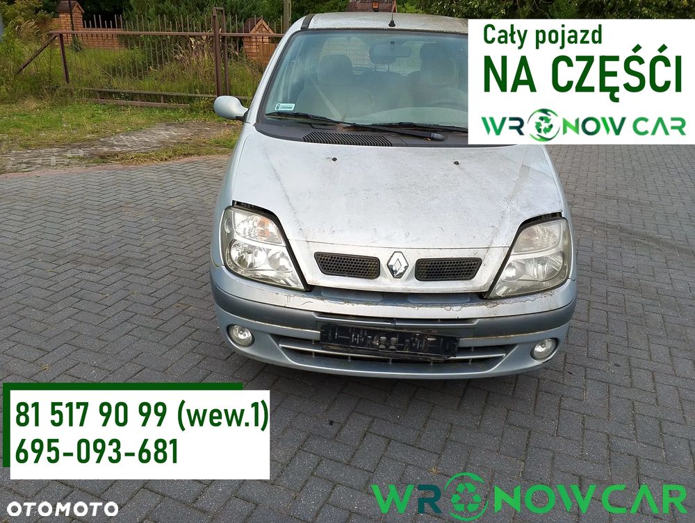 Renault Megane Scenic I FL (99-03r.) 1.9 DCI 102KM. Silnik F9Q 732 Skrzynia JC5 132 lakier MV632 – GREY BOREAL BC.Cały na części. GWARANCJA !!! Przód Tył Zestaw Komplet Drzwi Klapa Zderzak Błotnik Maska Grill Atrapa Szyba Pas Lampa Lusterko Boczki Fotel Kanapa Kokpit Deska Rozdzielcza Przełącznik Włącznik Sterownik Przewody Wiązka Instalacja Moduł Komputer Czujnik Listwa Pompa Alternator Wtryski Głowica Rozrusznik Kompresor Sprzęgło Dwumas Silnik Skrzynia ABS Klimatyzacji Paliwa Wspomagania Kolektor Turbina Przepustnica Zawór Chłodnica Koło Hak Belka Sanki Zawieszenie Mcpherson Półoś Amortyzator Wydech Tłumik Zacisk Most - 1