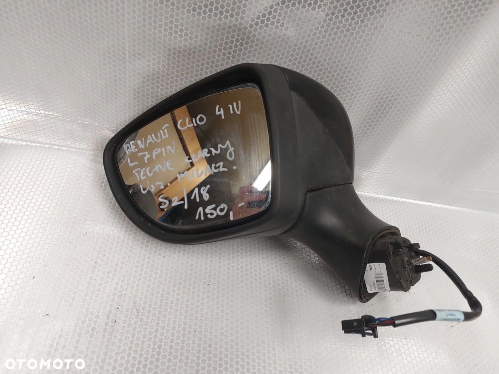 - LUSTERKO ELEKTRYCZNE LEWE RENAULT CLIO IV 4 TEGNE CZARNY USZKODZONY MIGACZ 7PIN - 4