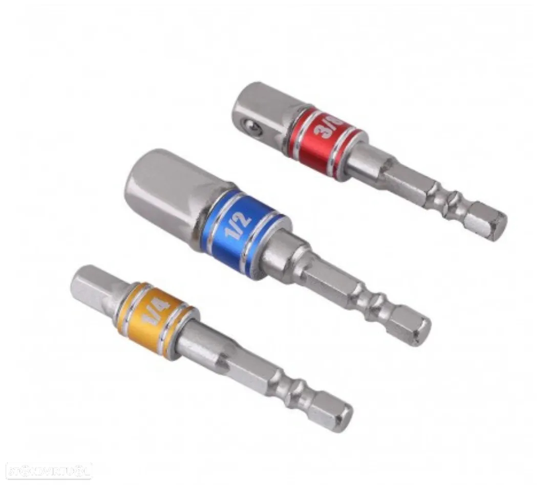 Conjunto Adaptadores Chaves de Caixa Aparafusadora - 3 peças - 3