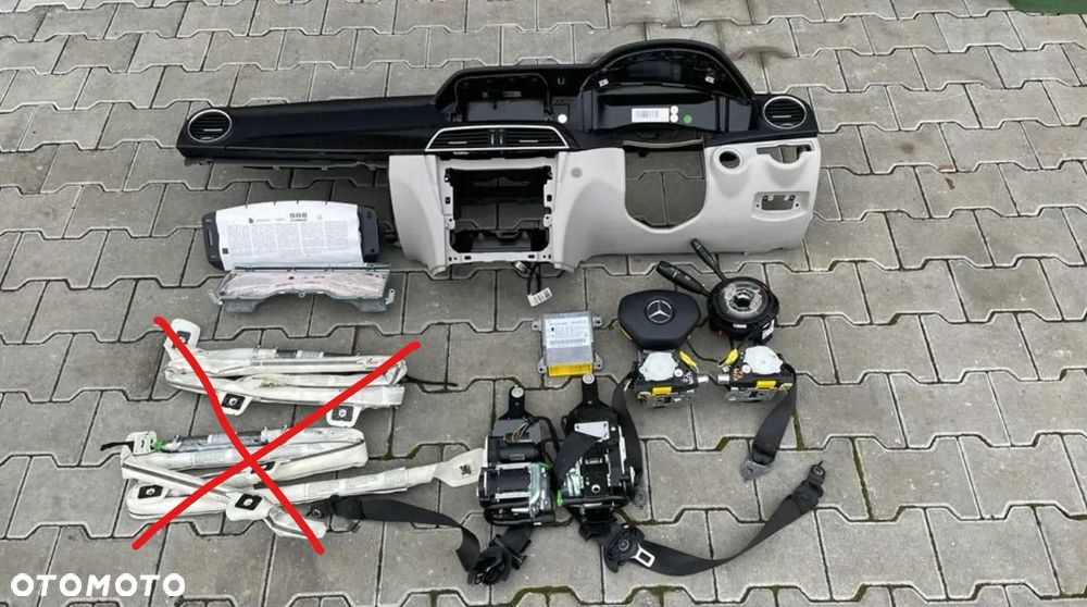 MERCEDES C W204 LIFT DESKA KONSOLA PODUSZKI PASY ANGLIK - 1