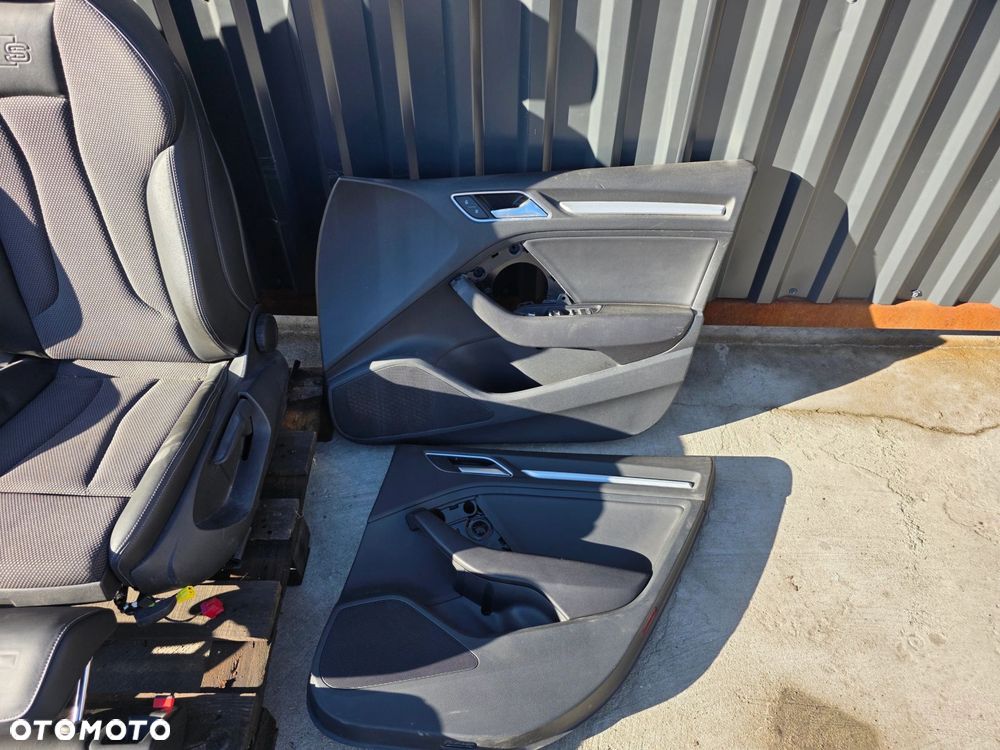 FOTEL FOTELE KOMPLET AUDI A3 8V SEDAN 5-DRZWI SKÓRA+MATERIAŁ S LINE ! - 5