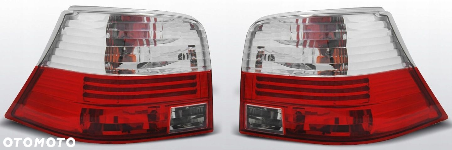 Lampy tylne kpl Tuning Clear Red White VW Golf IV 4 1j 1998-2003 hatchback - 2