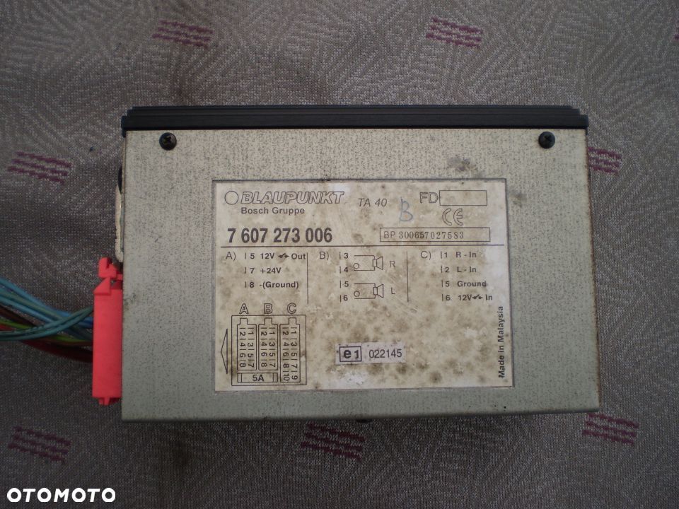 przetwornica napięcia 24 V-12V blaupunkt  nr 7607273006 - 1