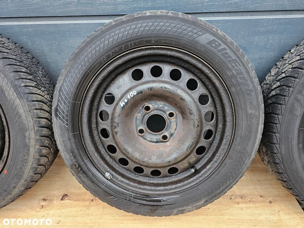 KOŁA FELGI STALOWE OPONY 185/60 R 15 OPEL ASTRA G H MERIVA A CORSA D 4x100 ET43 WIELOSEZON - 4