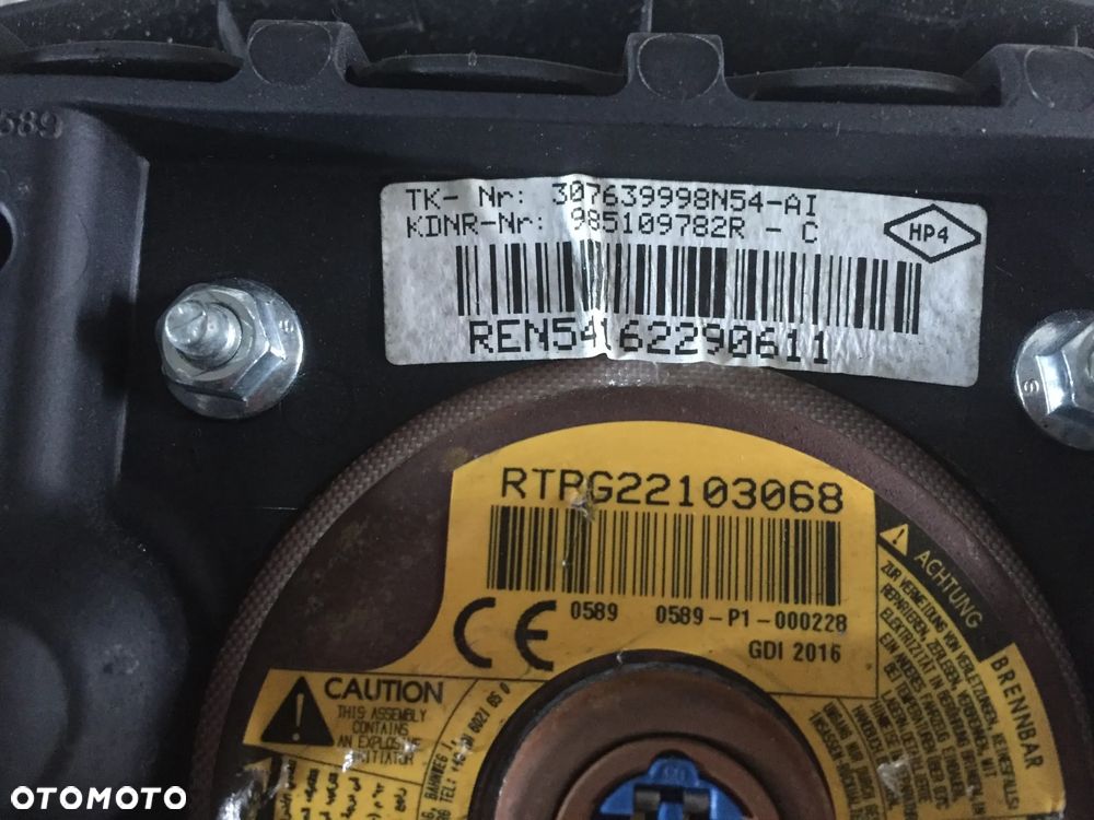 DACIA SANDERO 16R PODUSZKA AIRBAG KIEROWCY - 3