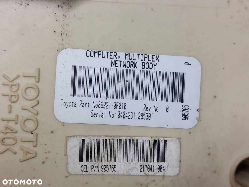 ZESTAW STARTOWY STACYJKA TOYOTA COROLLA VERSO II 2.0 D4D 89661-0F010 - 11