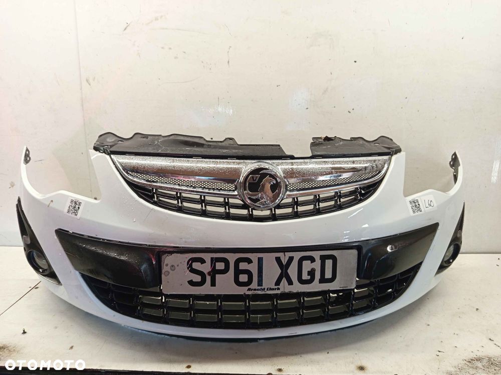 + ZDERZAK PRZÓD PRZEDNI DO OPEL CORSA D LIFT FL Y474 BIAŁY HALOGENY