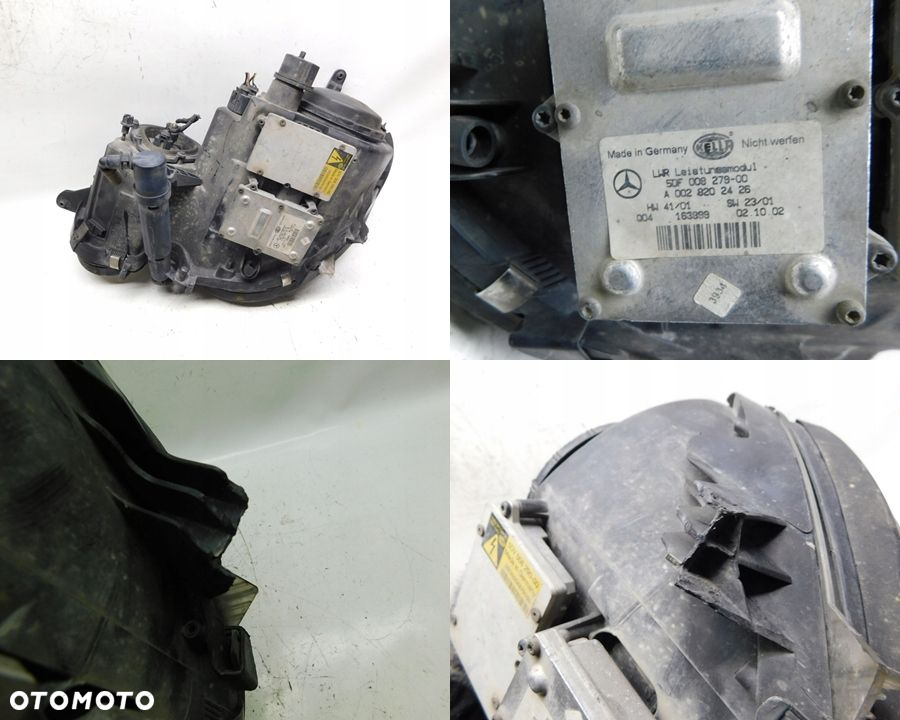 PRZÓD MASKA ZDERZAK PAS PRZEDNI BŁOTNIK XENON SKRĘTNY MERCEDES W211 02-06 - 16