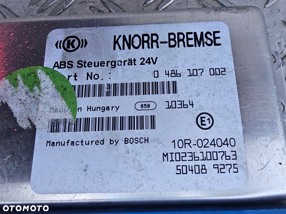 STEROWNIK MODUŁ ABS IVECO EUROCARGO 0486107002 504089275 - 2