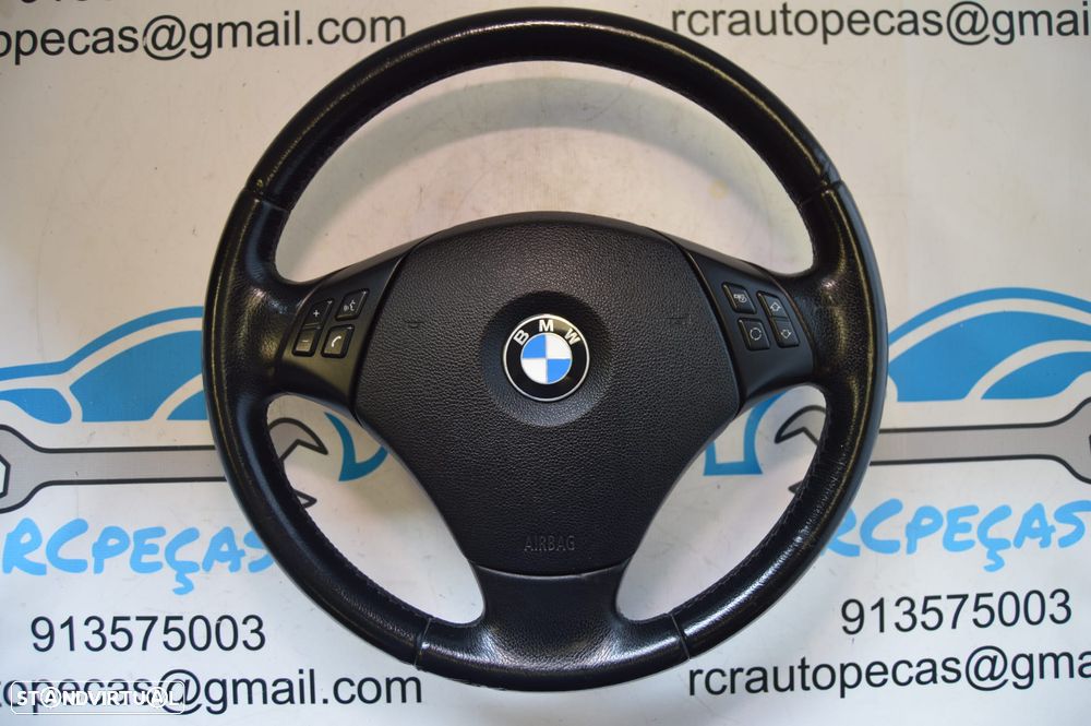 VOLANTE GUIADOR COMPLETO BMW SERIE 3 E92 COUPE 32306764547 6764547 E90 SEDAN E91 TOURING E93 CABRIO X1 E84 PELE AIRBAG COMANDOS MULTIFUNÇÕES CONTROLO - 10