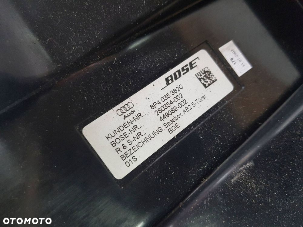 AUDI A3 8P 8P 03-07r GŁOŚNIKI BOSE WZMACNIACZ 8P4035223B SPORTBACK - 9