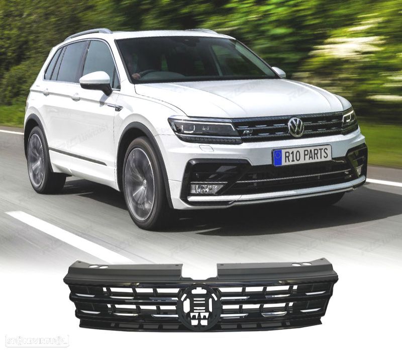 GRELHA VOLKSWAGEN VW TIGUAN 17-20 LOOK R-LINE PRETA - 1