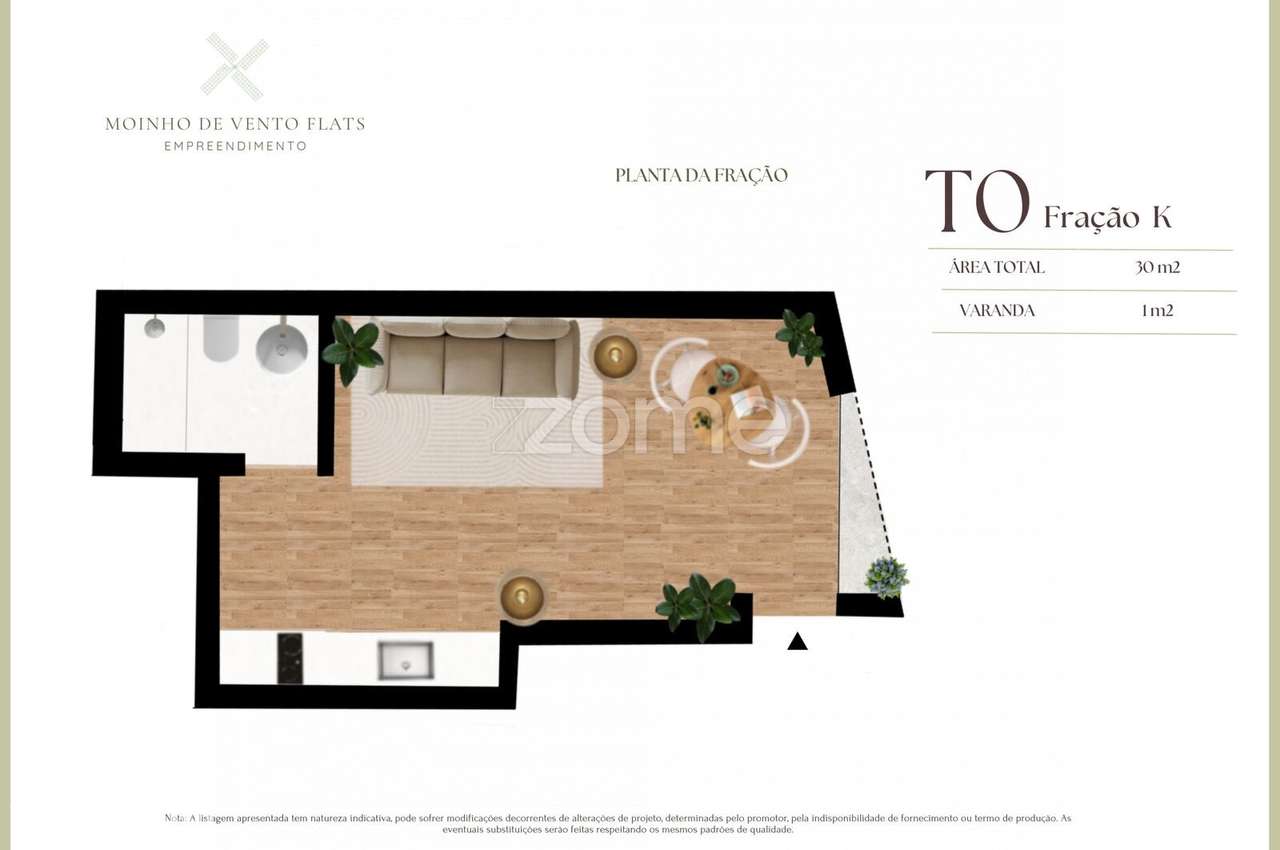 Apartamento T0 K Condominio Moinho de Vento - Grande imagem: 4/19