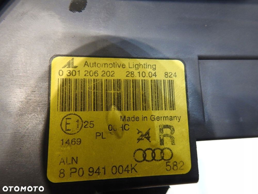 LAMPA PRAWA PRZEDNIA PRZÓD AUDI A3 8P 8P0941004K 0301206202 - 6