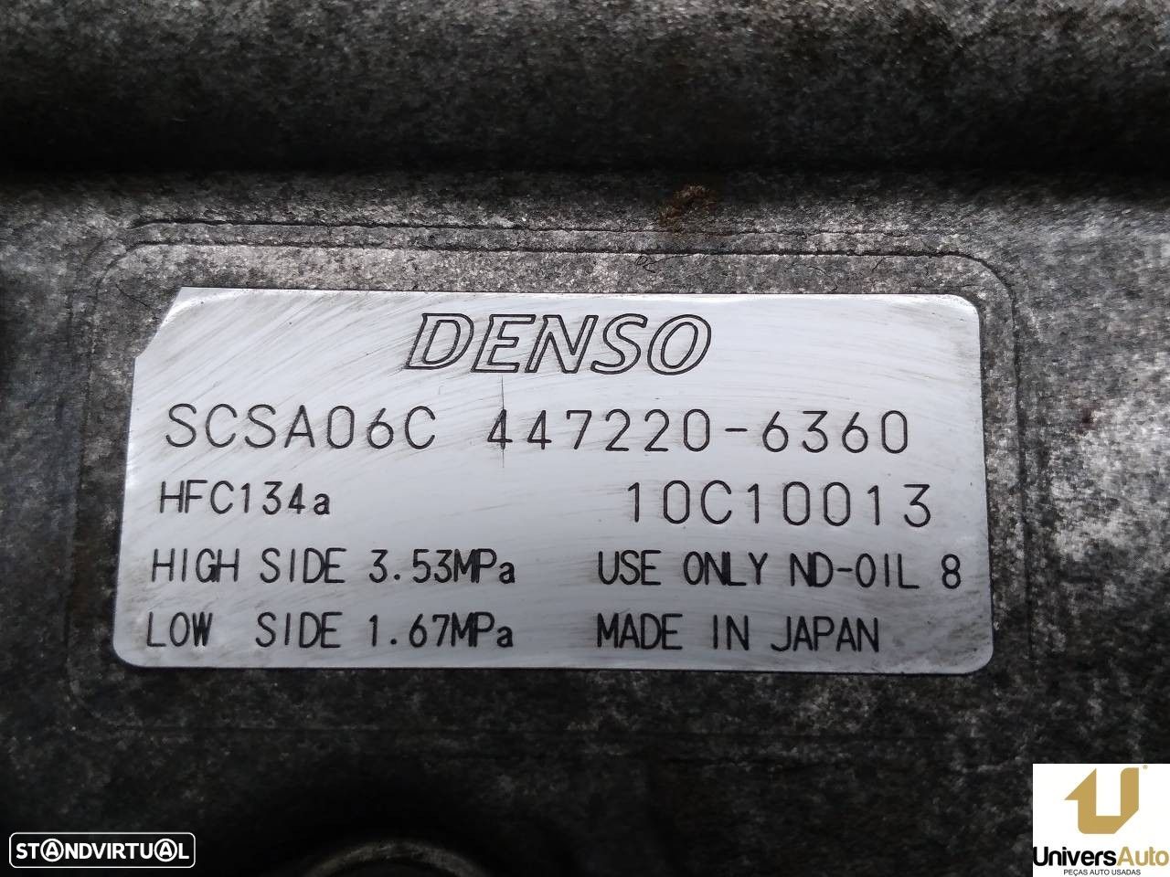 COMPRESSOR AR CONDICIONADO TOYOTA COROLLA 2002 -4472206360 - 1