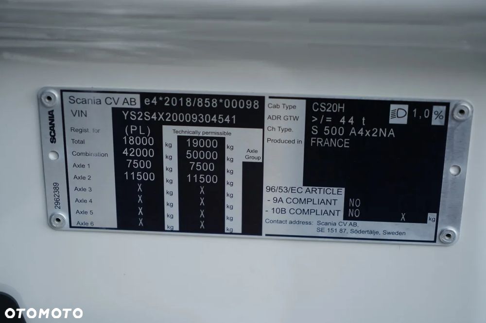 Scania S 500 / RETARDER / KLIMA POSTOJOWA /  EURO 6 - 38