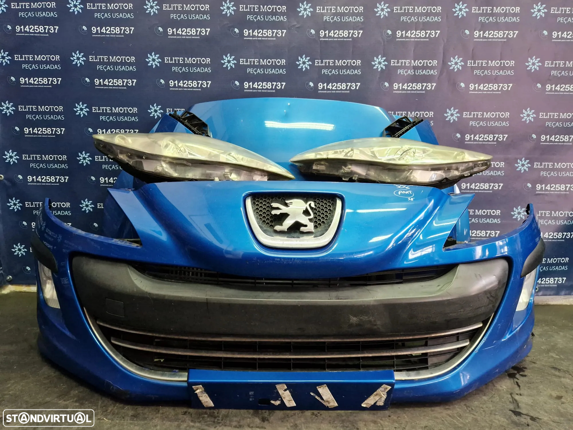 Frente completa usada PEUGEOT 308 1.6 HDI capot parachoques guardalamas oticas radiador - 4