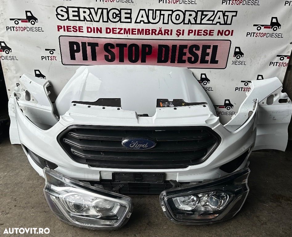 Fata completa FORD CUSTOM 2021 2022 2023 2024 bara fata 4 senzori faruri, capota, trager, radiator, aripi - 1