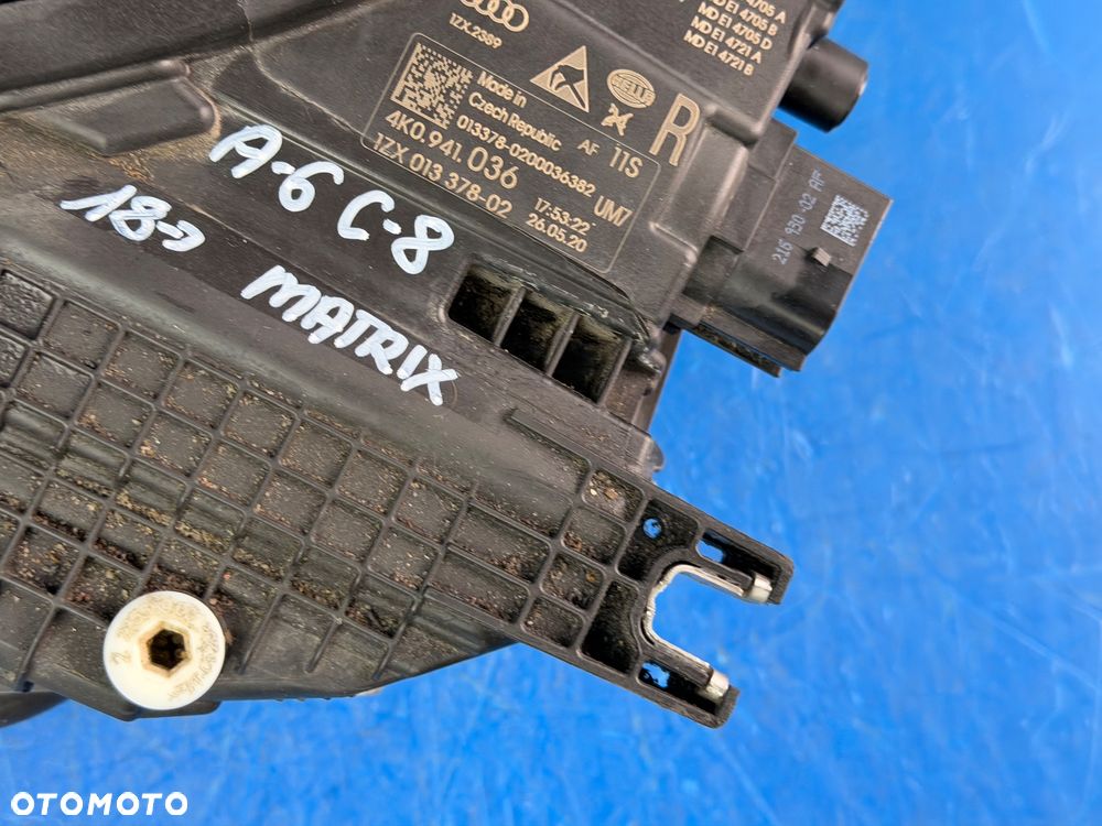 PRAWY FULL LED MATRIX AUDI A6 C8 EUROPA BDB 4K0941036 - 9