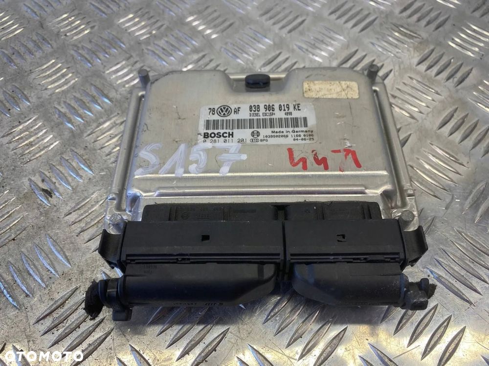 MODUŁ STEROWNIK SILNIKA VW SHARAN 1.9 TDI 038906019KE 0281011201 - 1