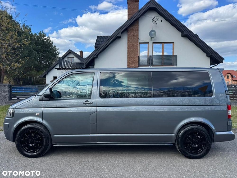 Volkswagen TRANSPORTER T5 L2H1 LIFT DŁUGI Klima Tempomat Navi Kamera Skóry Dubel Kabina 6os Brygadówka - 8