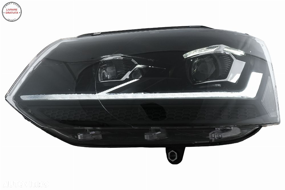 Faruri Full LED VW Transporter Caravelle Multivan T5 Facelift (2010-2015) Negru- livrare gratuita - 9