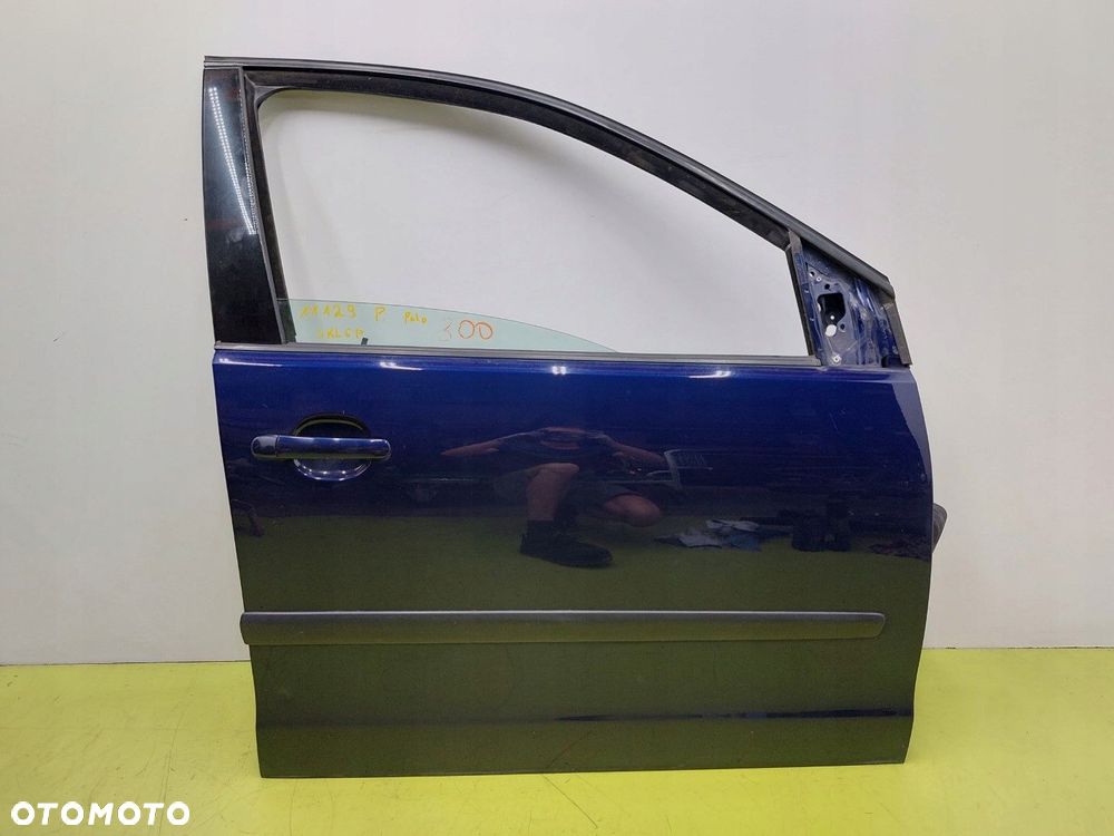 Drzwi przednie prawe przód VW POLO IV 01-05 9N 5 DRZWI LB5N GRANATOWE - 1