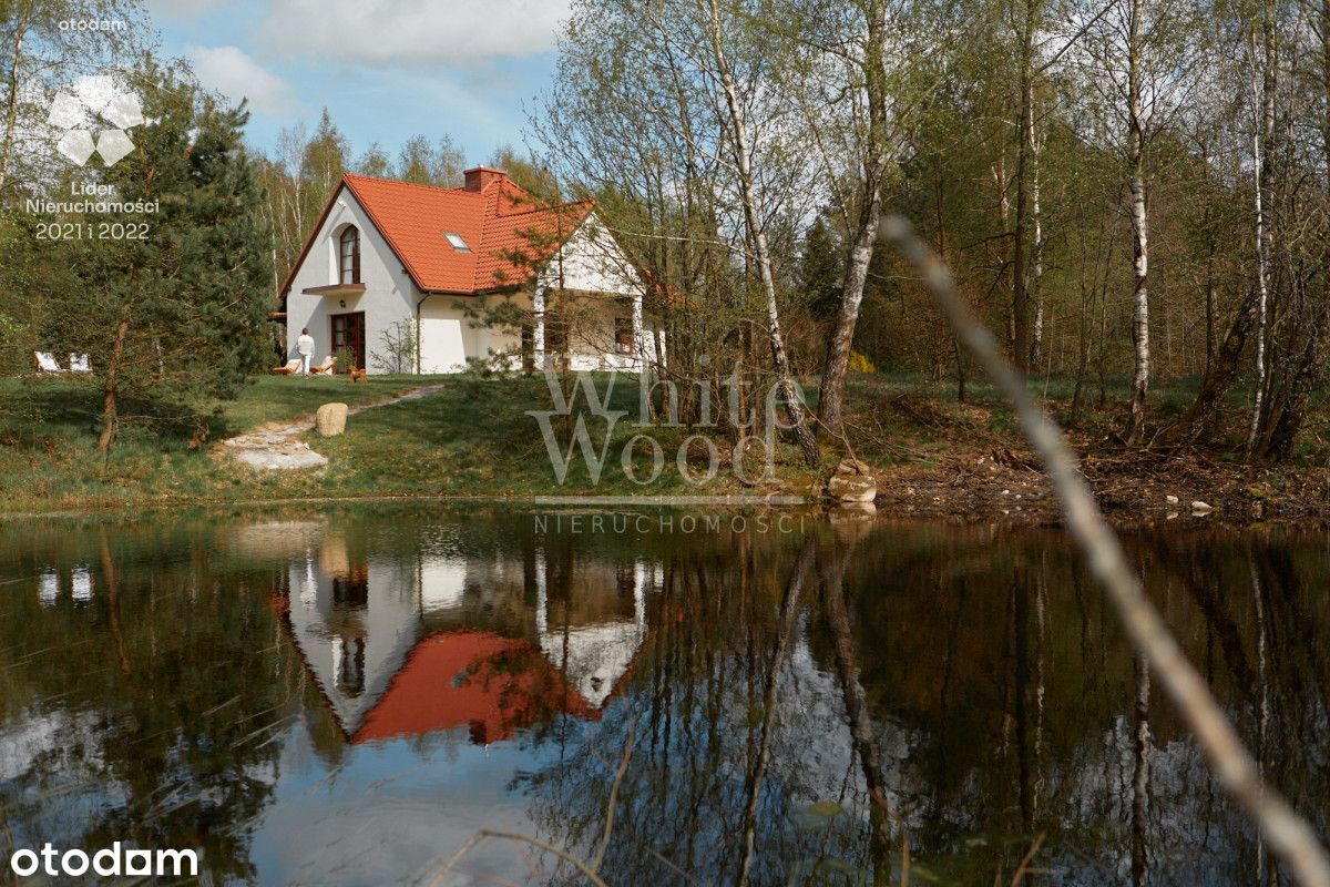 dom z prywatnym lasem, oczkiem wodny, Kaszuby