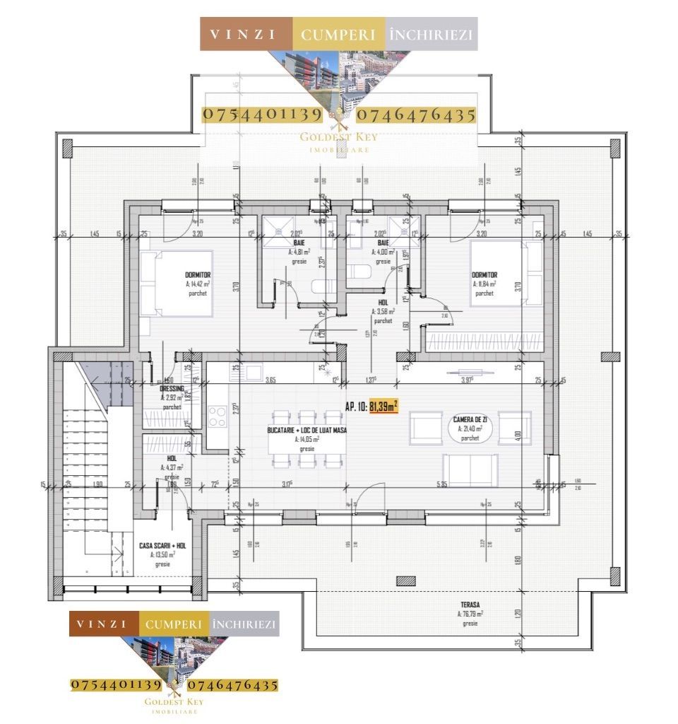 Poate fi noul tău Penthouse! Semifinisat 82 mp utili și 77 mp terasă