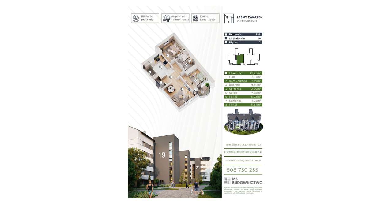 Osiedle Leśny Zakątek | mieszkanie 3-pok.| 19A_M10 - Pełny obrazek: 2/7
