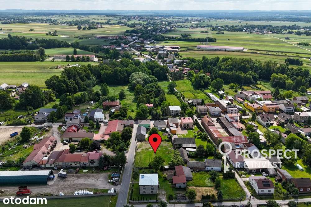 Działka 1600 m² Żelisławice, media, asfalt, WZ-3