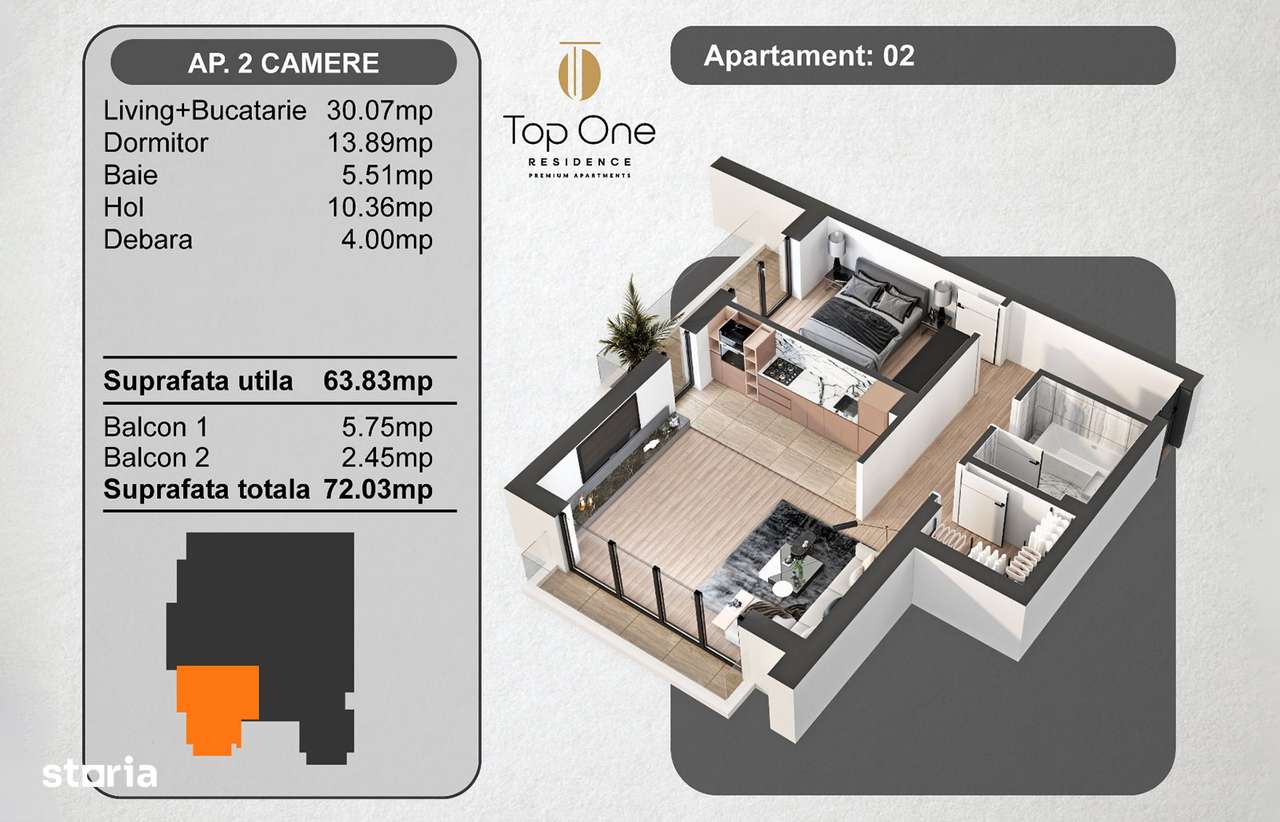 Apartament cu 2 camere, imobil premium - aproape de Casa Poporului, S5 - Imagine principală: 5/25