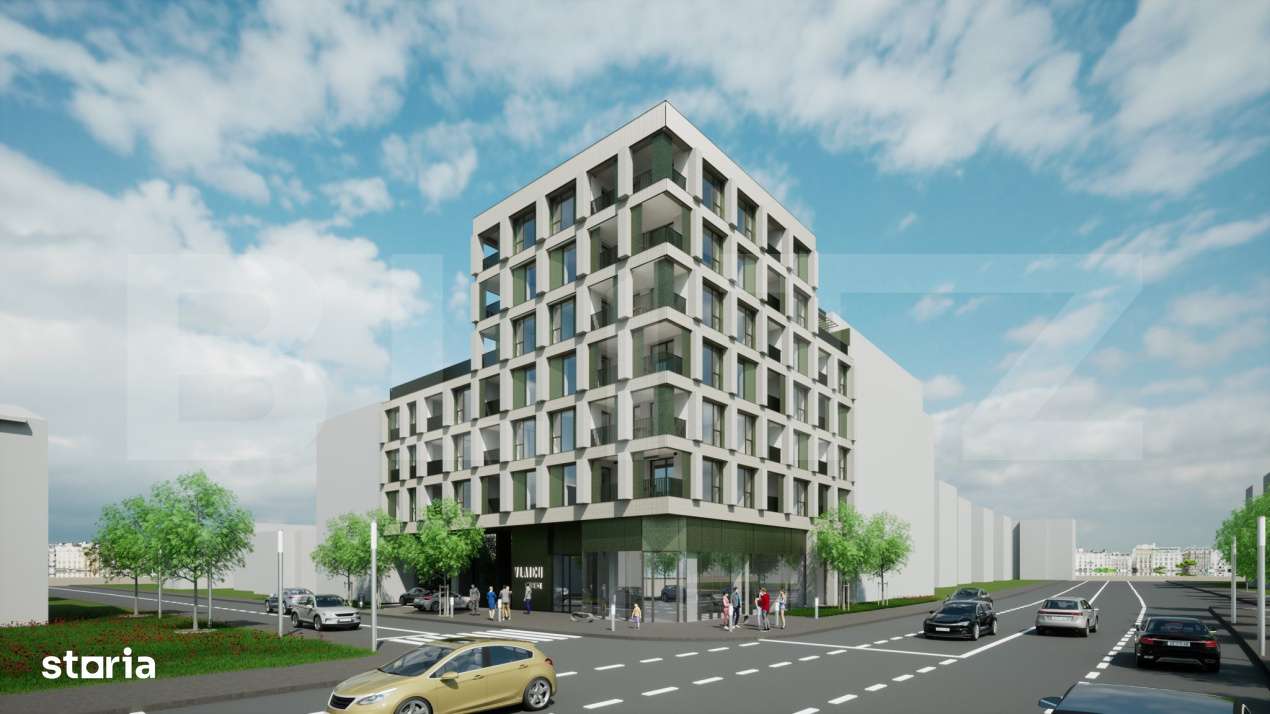 Apartament cu 2 camere, 64 mp, Semifinisat, zona Intre Lacuri - Imagine principală: 1/3