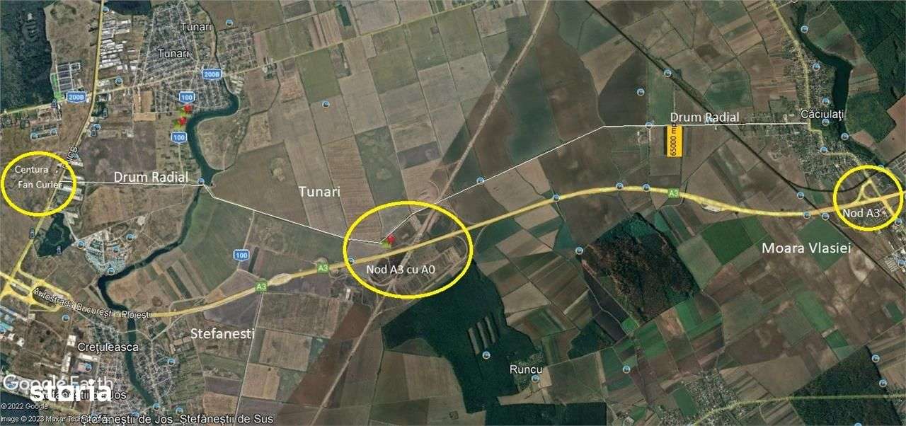 Teren intravilan 65000 mp - Caciulati - Moara Vlasiei - Nod A3 - Imagine principală: 2/7