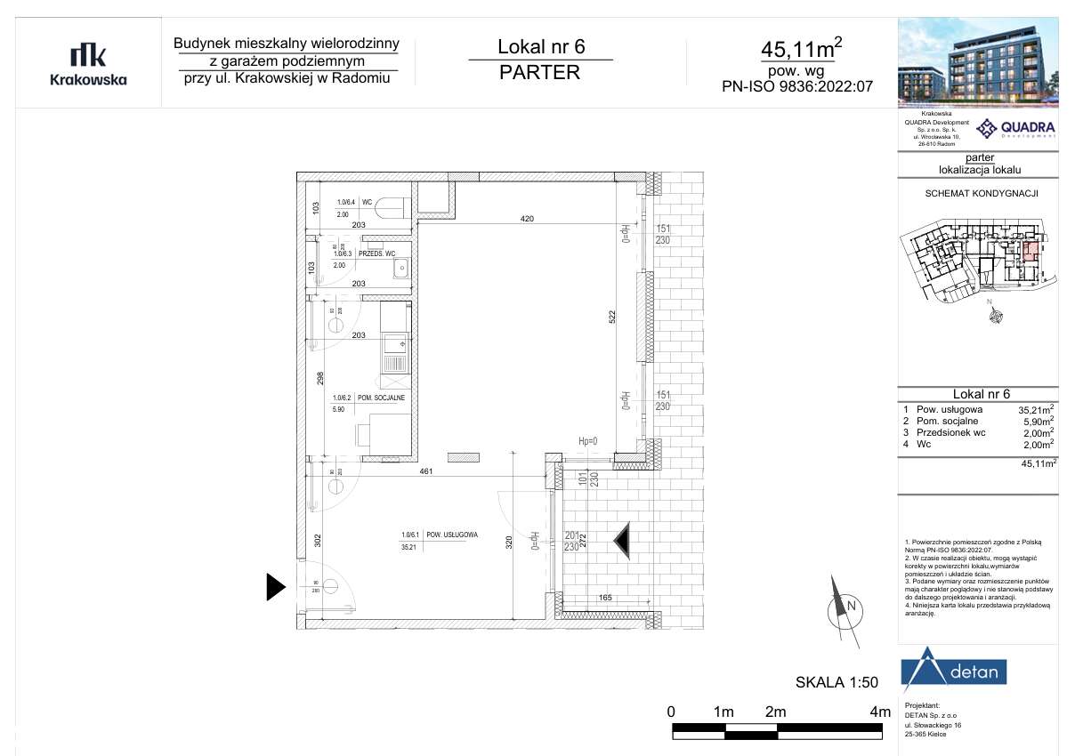 KRAKOWSKA |  NOWY Lokal usługowy | 45,11m2 - Pełny obrazek: 2/8