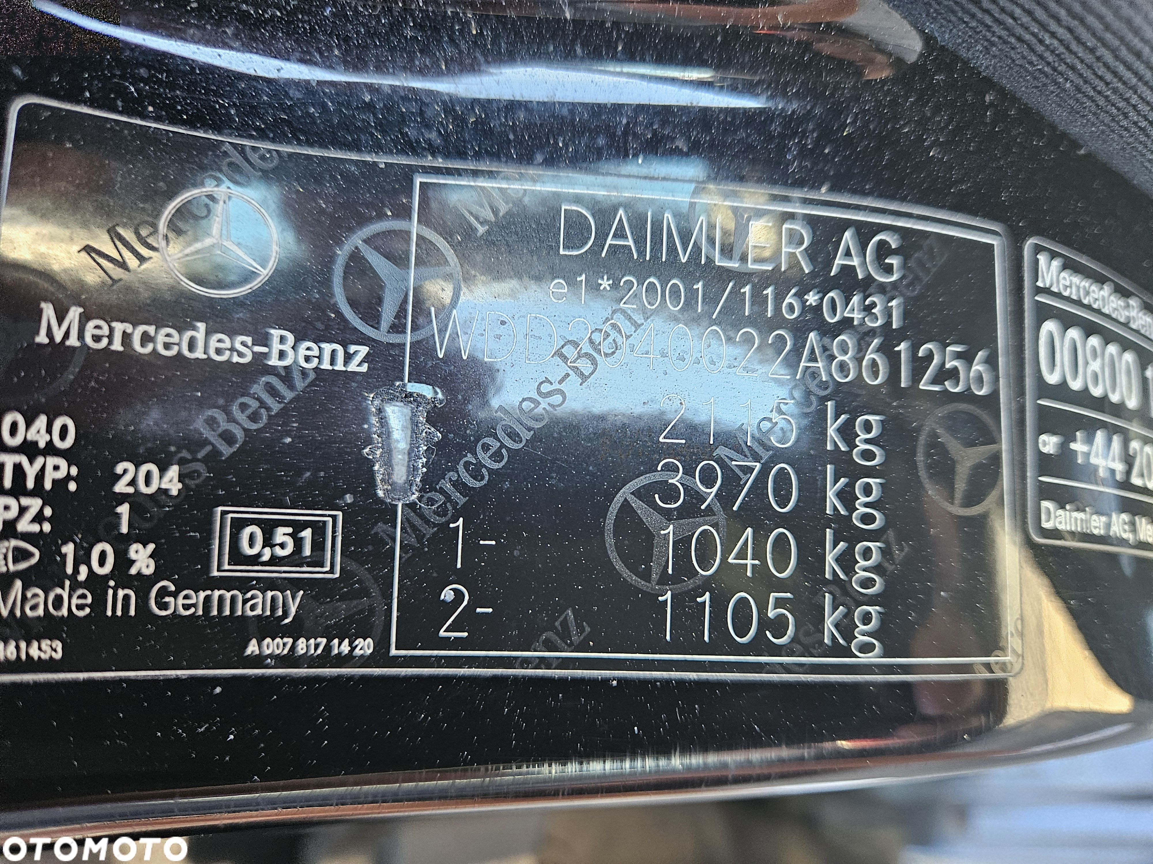 Mercedes w204, 6519,,Silnik,skrzynia manualna - 1