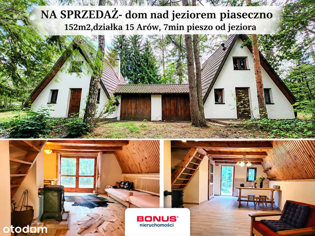 JEZIORO PIASECZNO-Dom Bliźniak 152m2 +Działka 15ar